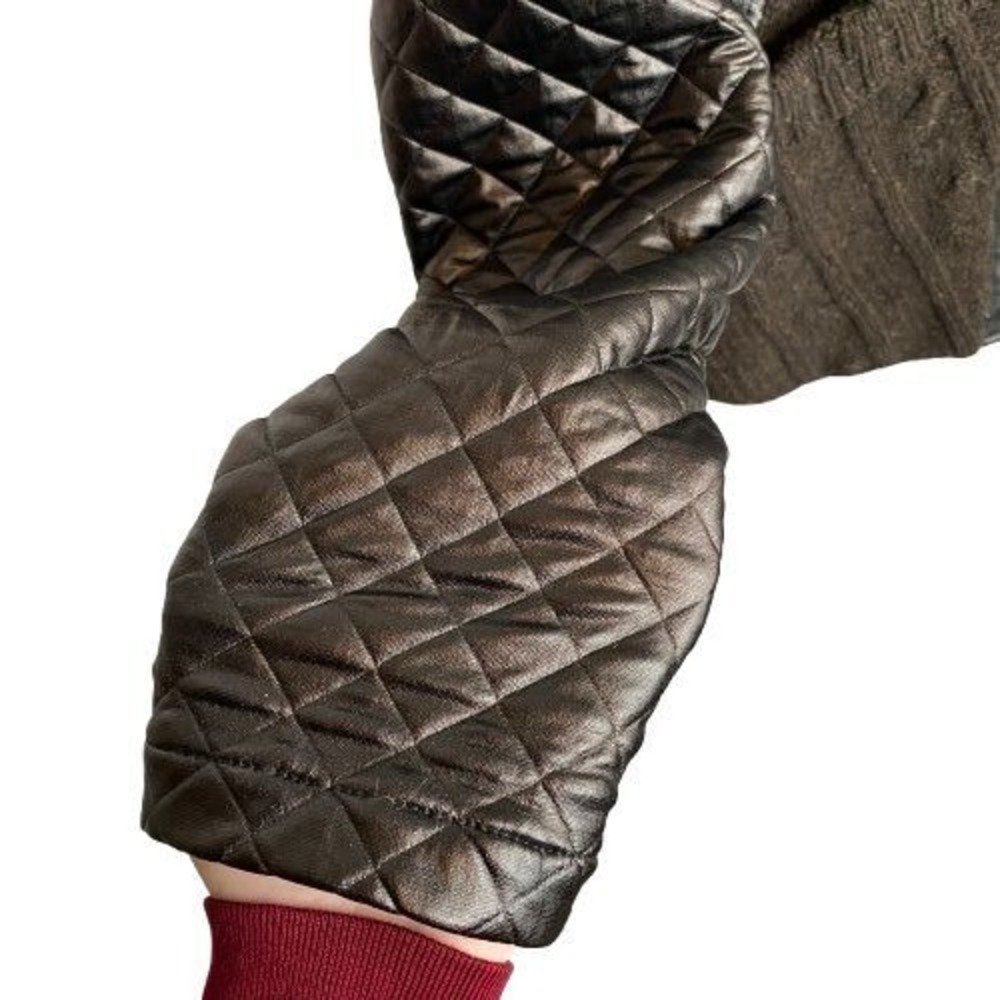 Preloved Patchwork Style Mixed Media Jacket Women… - image 8